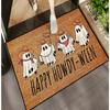 Halloween Ghost Bat Pumpkin Cartoon Welcome Doormat Carpet Rug Washable Home Decor for Outdoor Front Door Kitchen Garden