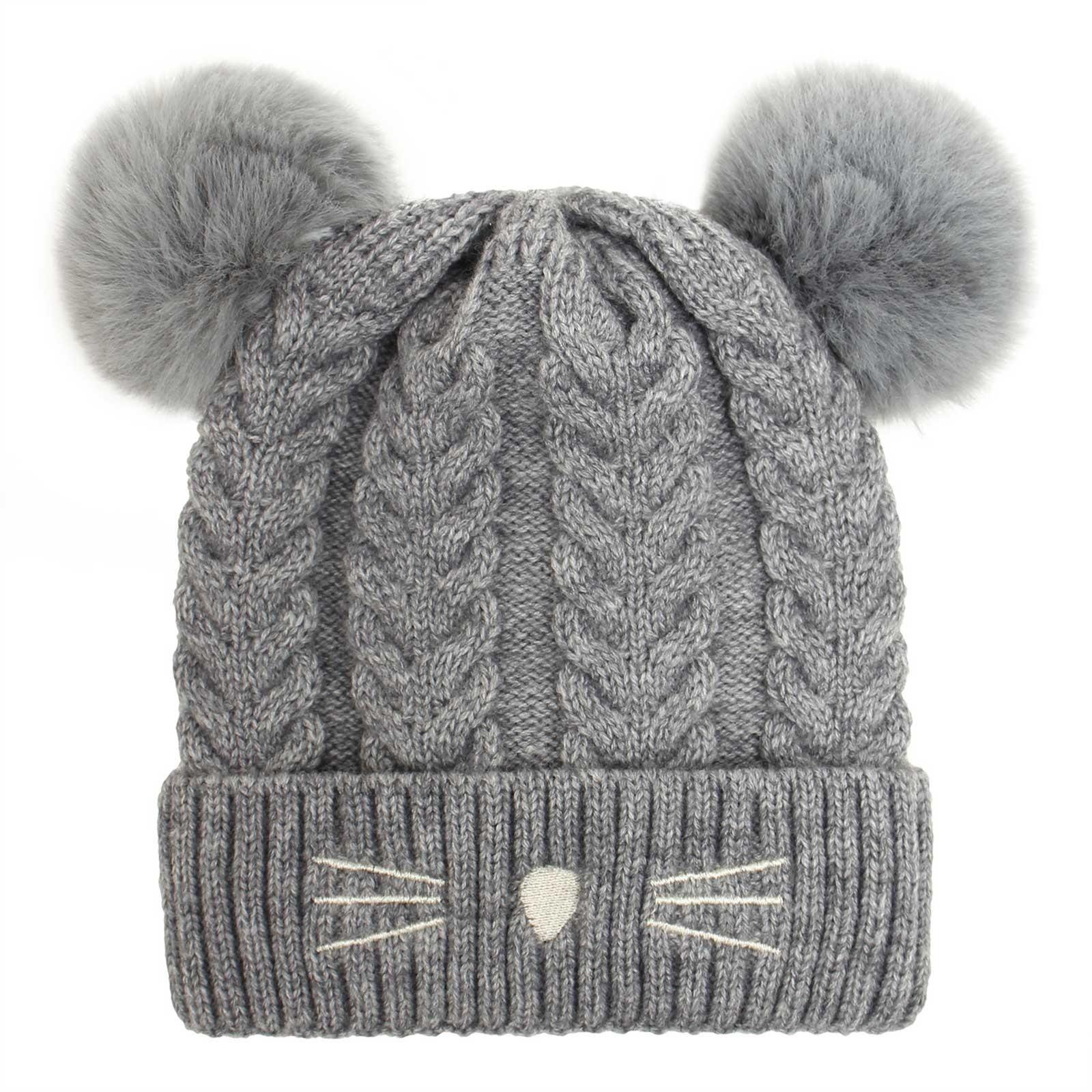 

Детская вышивка для мальчиков и девочек, хлопчатобумажные вязаные зимние теплые шапки One size