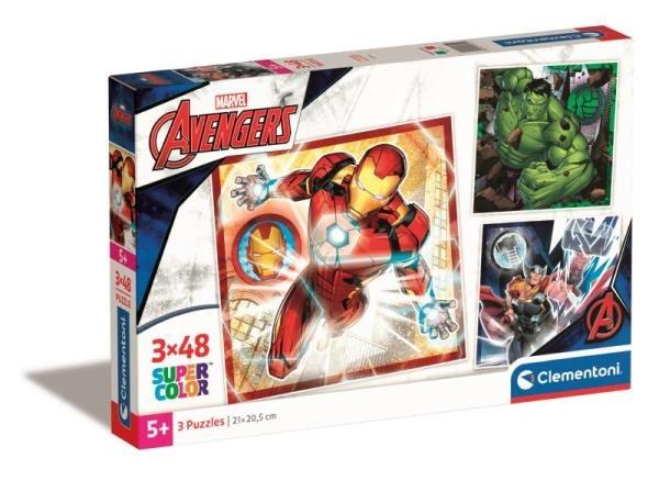 Clementoni Puzzle SuperColor 3in1 Marvel Avengers Fun and development for