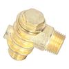 Check Valve Durable and Reusable One Way 3?Port Zinc Alloy Valve with High Hardness G12 G34 M10