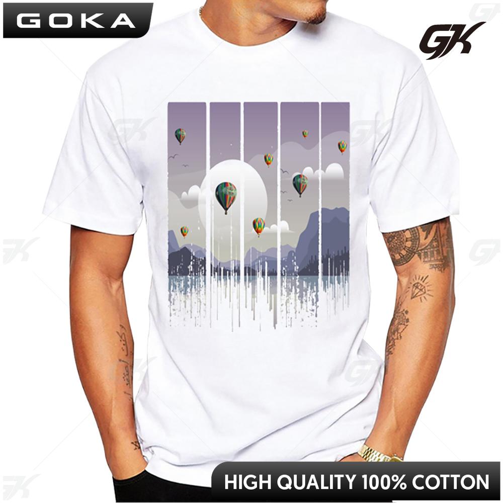 New Arrival Casual Fashion Grunge Dripping Turquoise Misty Forest Print Men TShirt Short Sleeve ONeck Tops Hipster Tee