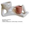 Yousheng Lazy Guy Jardinier din rășină Culcat Figura Ghiveci de flori cu orificiu de drenaj Jardinier de masă pentru suculente Cactus Decor de grădină interioară