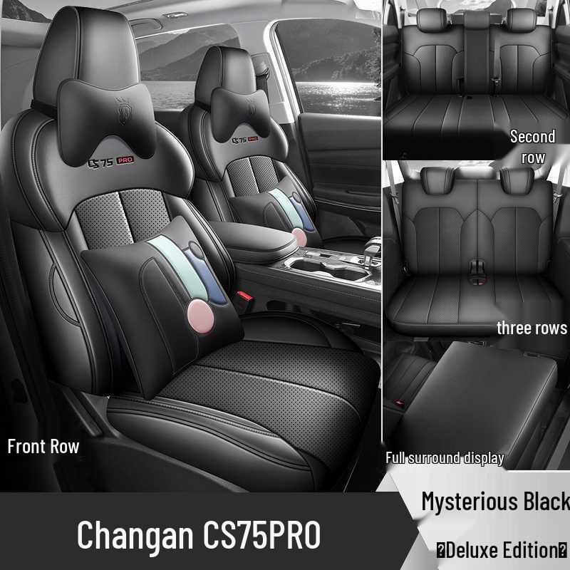 Changan CS75 PRO Seat Covers: Fully Enclosed, All-Season, Perforated Leather Car Seat Cushions for 26 Models.