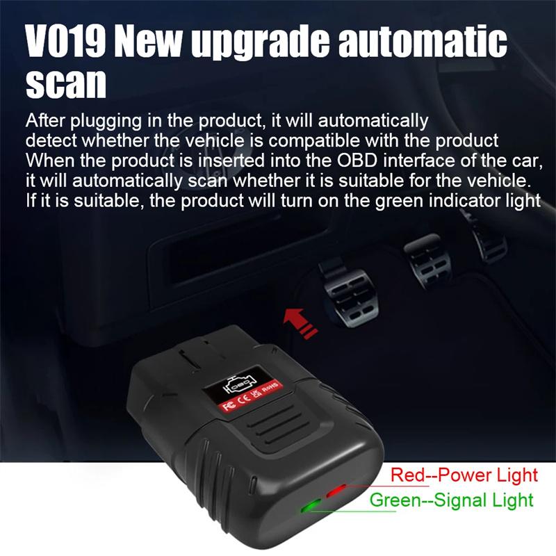 Obdii Code Reader Elm 327 Scanner Car Diagnostic Tool Auto Scan Tool Obd2 Scanner For Ios Android Pc Bluetooth-Compatible 4.0