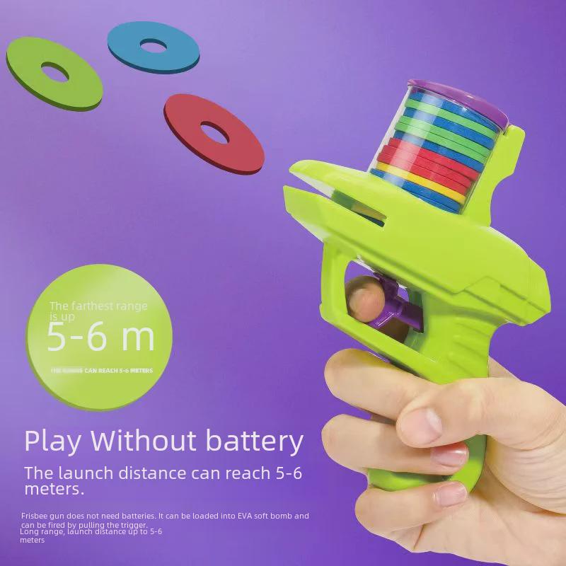 Creative UFO Radish Safe Soft Bullet Toy Gun for Kids - Parent-Child Battle Pistol