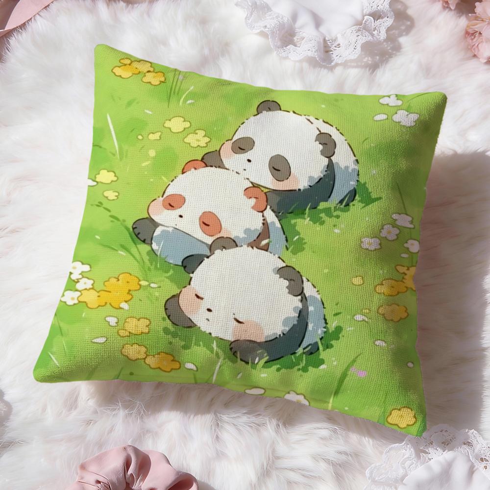 Cartoon Drawing Animal Cushion Cover Premium Comfort Reversible Pillow Cove -Two in One Design for Any Room & Car Interior