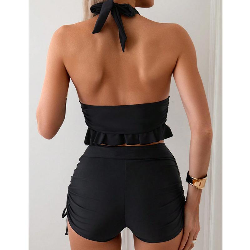 Sommar Baddräkter Tankini Set Kvinnliga Badkläder Push Up För Strand Simkläder Tvådelade Baddräkter Pool Damers Baddräkt