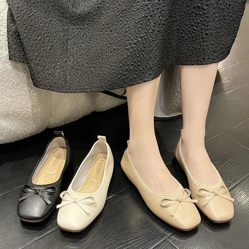 Fashion Womens Loafers Shoes Low Heels Elegant Modis Round Toe Female Footwear Soft Autumn Casual Sneaker Slip-on Comfortable New 2024