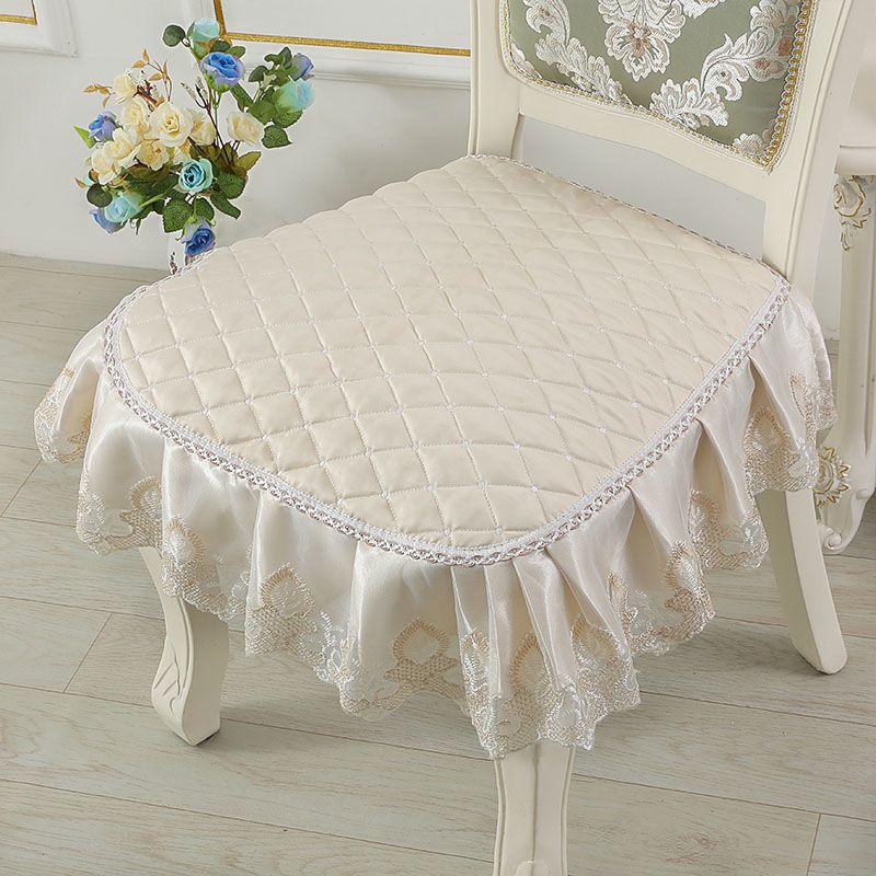 

Элегантный кружевной декор 43*45 см, подушка для стула, противоскользящая подушка для сиденья в европейском стиле, домашний декор, обеденный офисный коврик 48*53