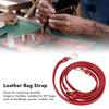 Leather Bag Strap 41.33 To 48.03in Adjustable 0.35in Wide Replacement Shoulder Strap for Purse Handbag Red Golden Hardware