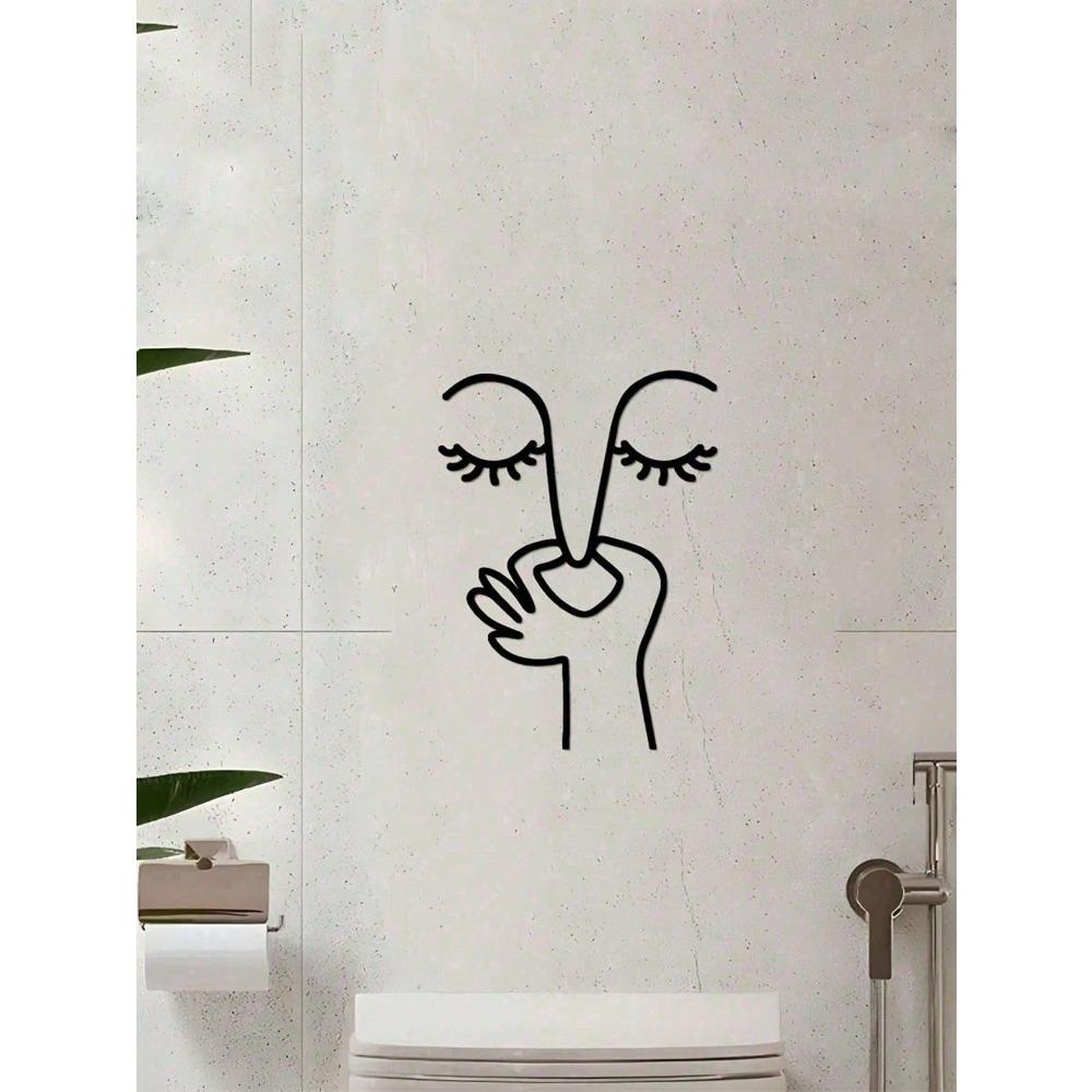 Funny Bathroom Sign Minimalist Toilet Wall Art Modern Powder Room Decor Housewarming Gift Trending Viral Bathroom Accessory