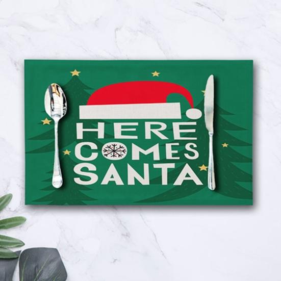 Tellerkissen, zarte, langlebige, umweltfreundliche Geschirrmatte, Frohe Weihnachten, hitzebeständiges Tischset, Tischset für die Weihnachts-Restaurantparty