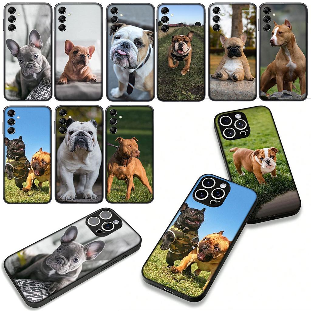 Phone Cover France Bulldog Cute Dog Casing for Apple iPhone 16 15 14 Plus 13 12 Mini 17 Pro Max + ProMax 16E Air 15+ Case