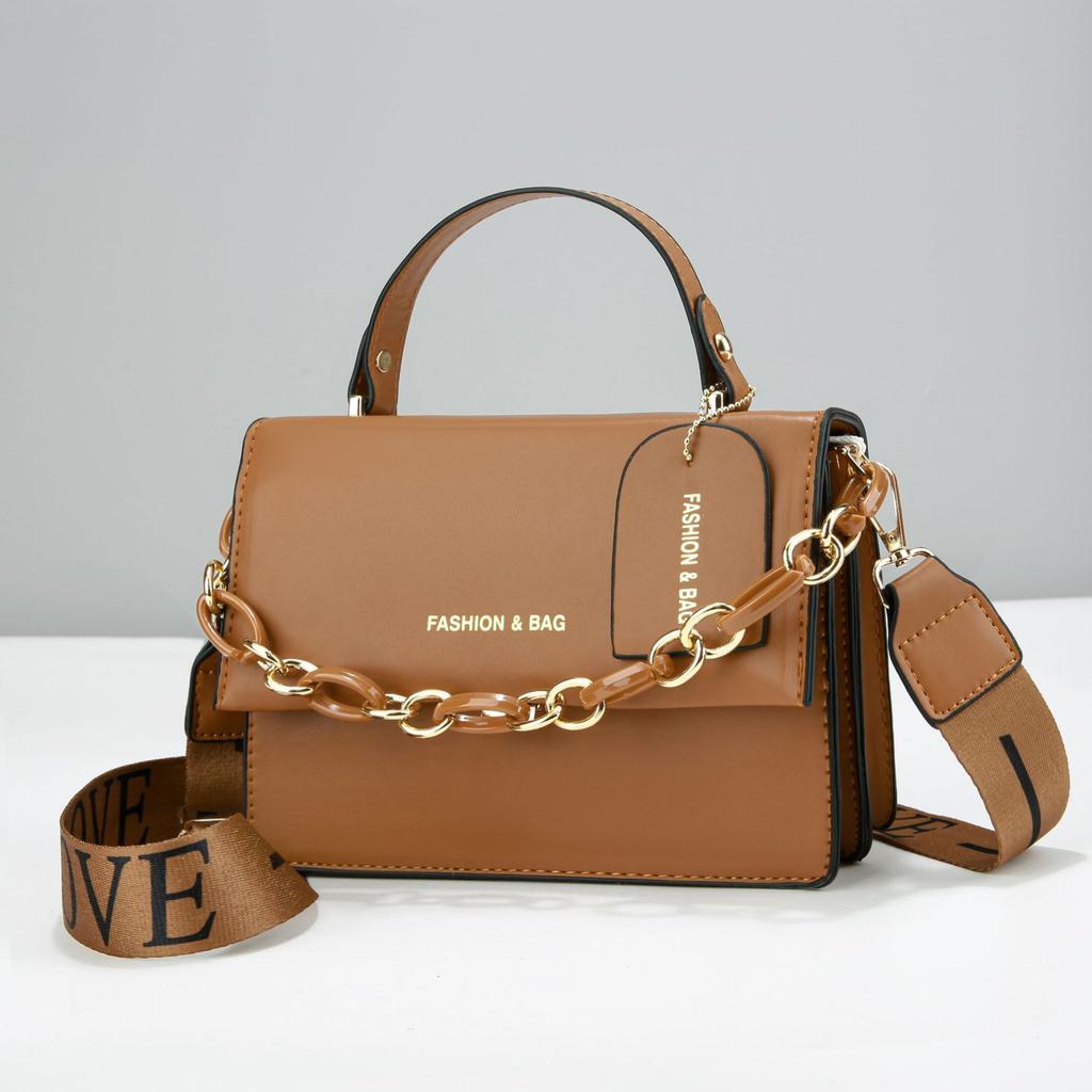 Vintage Hong Kong Style Small Bag Female Autumn and Winter New All-in-one Small Square Bag Fashion Single Shoulder Crossbody Bag Handbag Tide