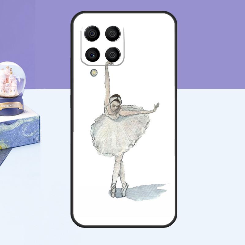 Swan Dance Ballet Case For Samsung Galaxy M52 M32 M12 M21 M15 M55 M56 M36 M16 M06 M13 M33 M53 M14 M34 M54 M31