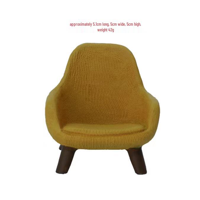 Handgefertigtes Miniatur-Holzfrosch-Schaukelstuhl-Ornament - DIY Dekorationszubehör