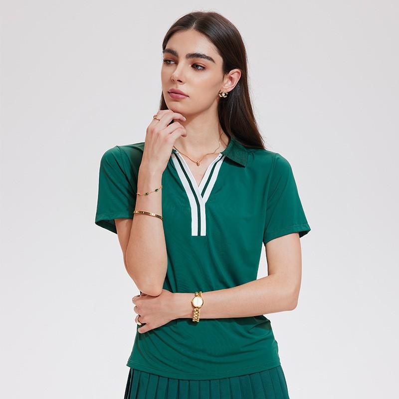Sports T-shirt Women s Tennis Wear Business Lapel Short-sleeved Polo Shirt Golf Quick-drying Breathable Top M