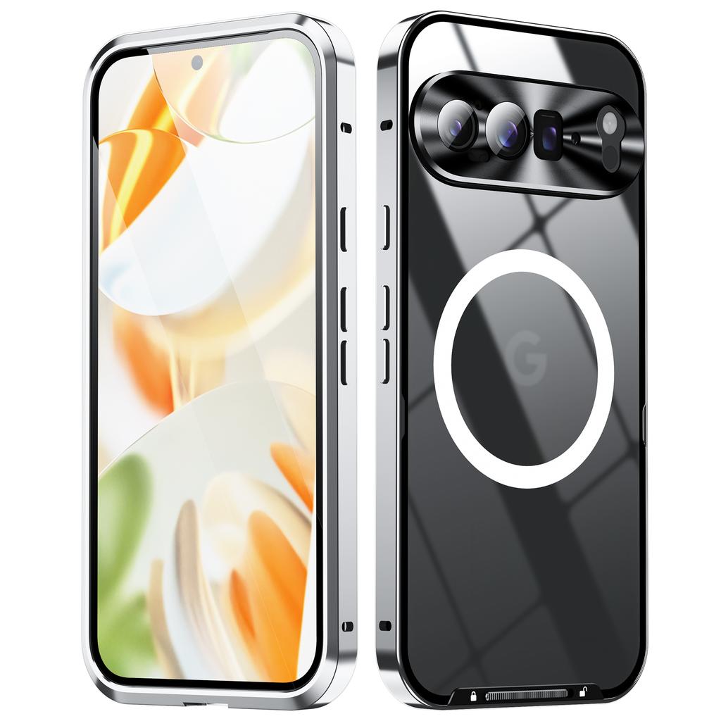 For Google Pixel 9 Pro XL Case Compatible with MagSafe Metal Frame Matte Phone Cover