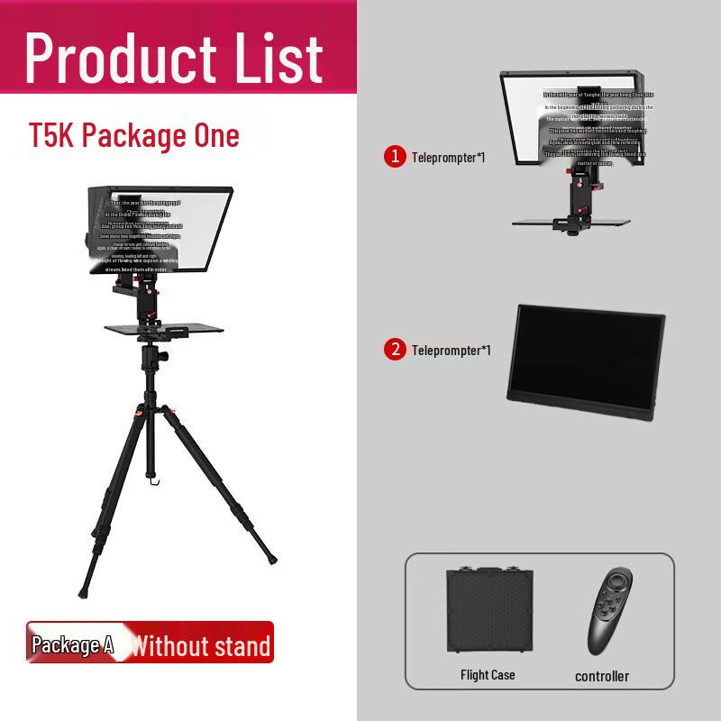 TY-T5K Mobile/Tablet Teleprompter for Studio & Camera