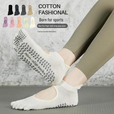 Damen Rutschfeste Zehensocken für Yoga & Pilates - Schweißabsorbierende Baumwolle, Herbst/Winter