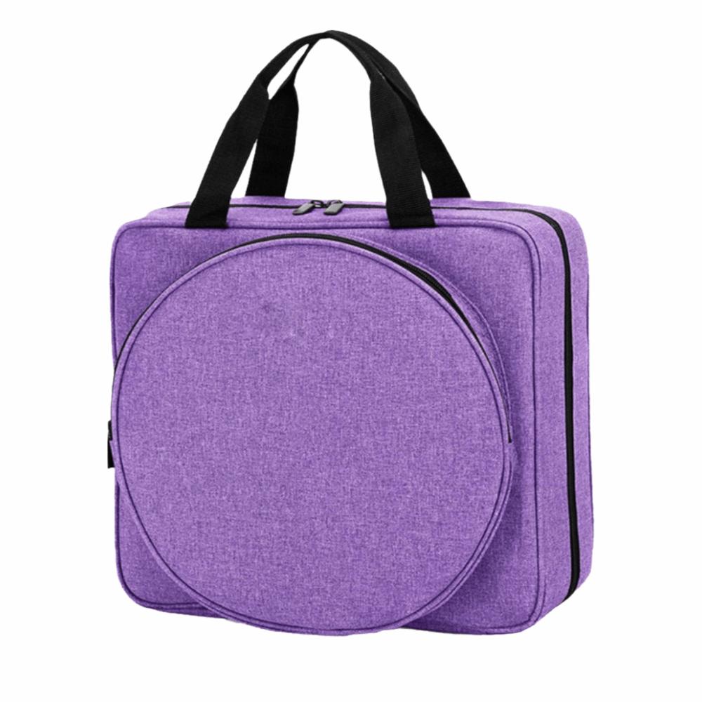 Portable Crochet Storage Bag Multiple Compartments Embroidery Project Bag Floss Threads Organizer фиолетовый 1390₽