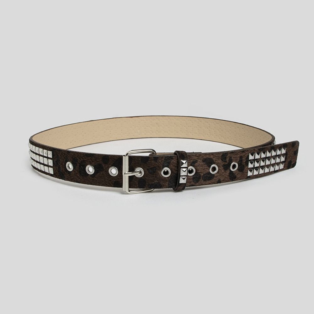 Leopard Print Waistband PU Leather Waist Belts Casual Waist Strap