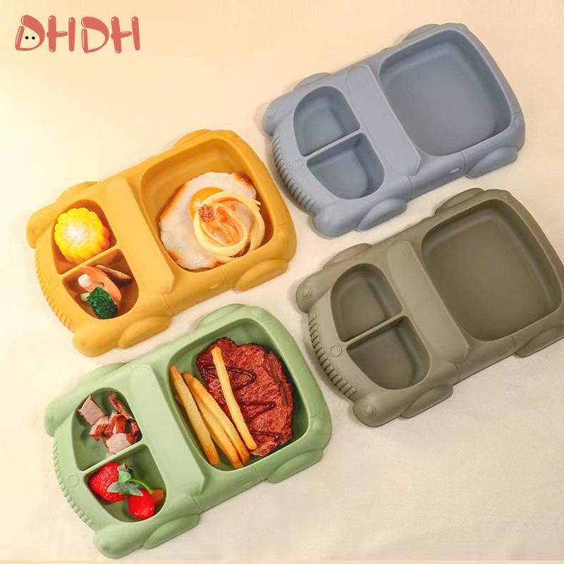 8 PCS Children's Dishes Set Silicone Tableware Set Spoon Fork Suction Cups Bowls and Bib Baby Stuff