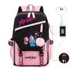 Children'S Schoolbag Contrasting Colors Neutral Leisure Travel Usb Backpack Animation Printing Primary And Secondary School Students