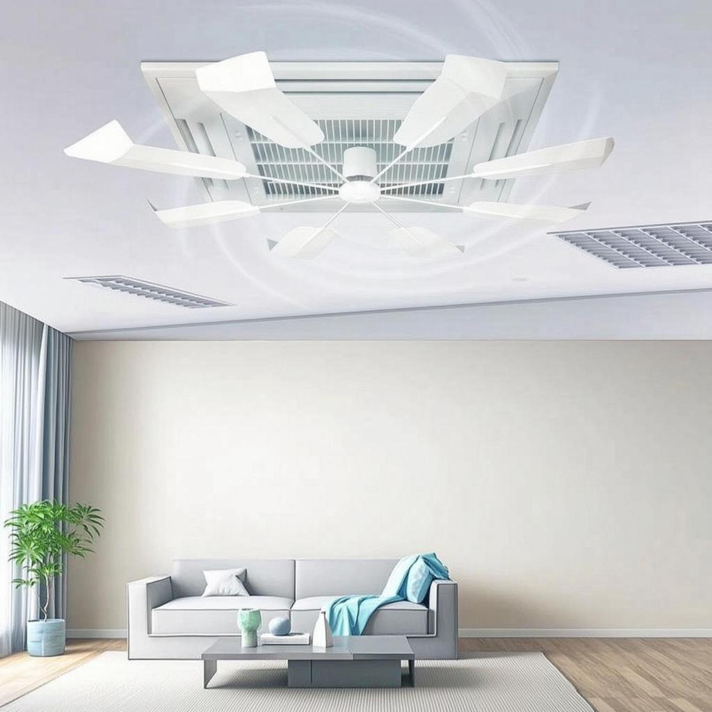 Air cooler Deflector with Rotating Arms Adjustable Overhead