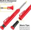 Solid Carpenter Pencil Set Woodworking Tools Mechanical Pencil 3 Colors Refill Construction Job Tools Carpentry Marking Scriber ZPG