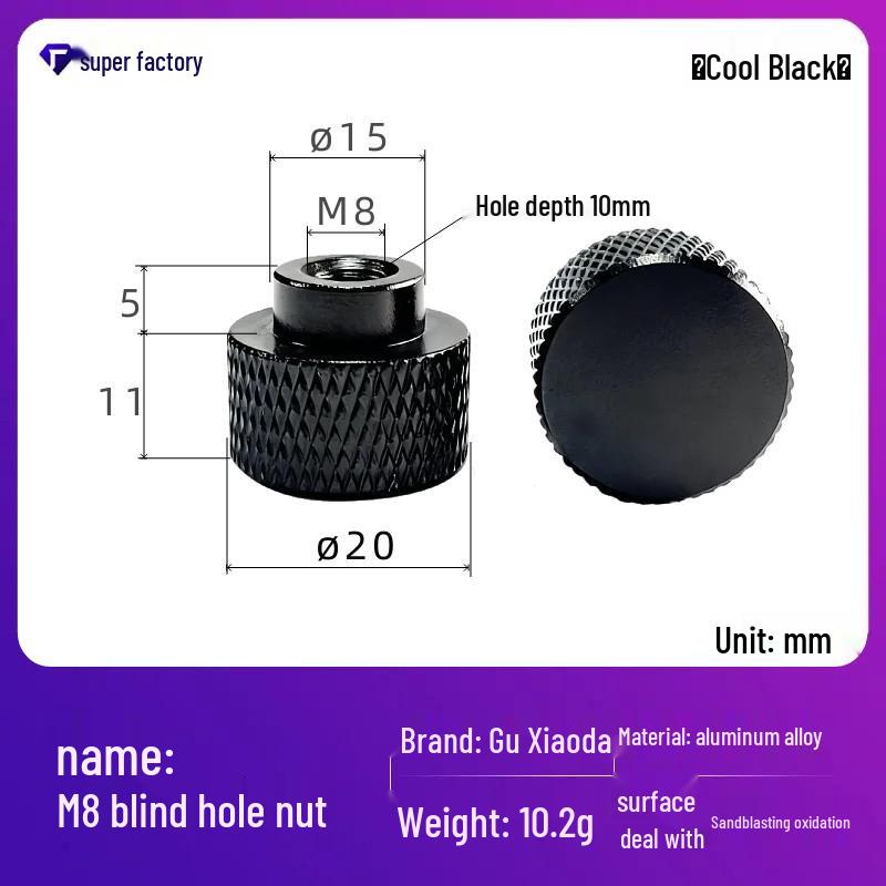 Aluminum Alloy Extended Handle Knurled Adjustment Nut Cap M4/M5
