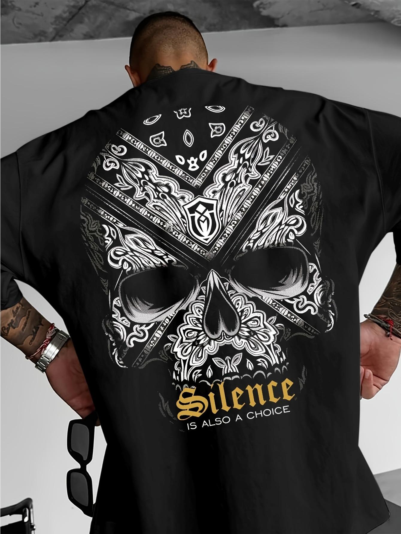 

T-Shirt y2k Silence is Also Choice Black/Orange S
