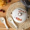 Ruhan Hand-painted Ceramic Double Boiler Stew Pot