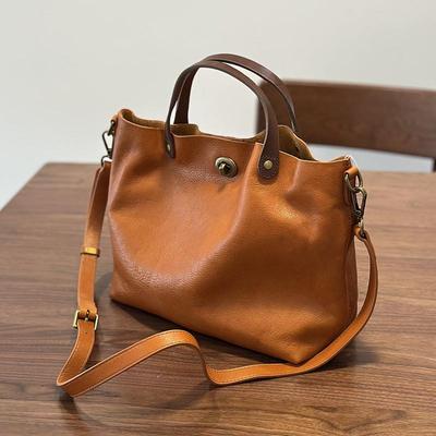 Women's Genuine Leather Handbag Retro Large Capacity Versatile Shoulder Crossbody Bags