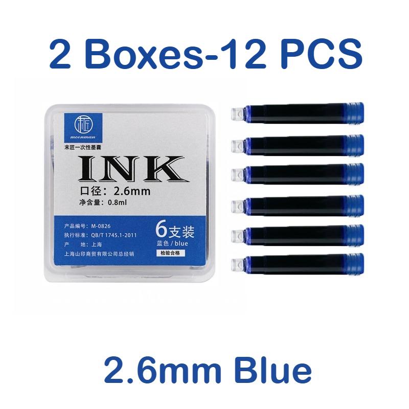 120/6 PCS Majohn Ink Sac Black 2.6/3.4mm 37mm Fountain Pen Ink Cartridges for JINHAO Hongdian Office School Supplies Stationery