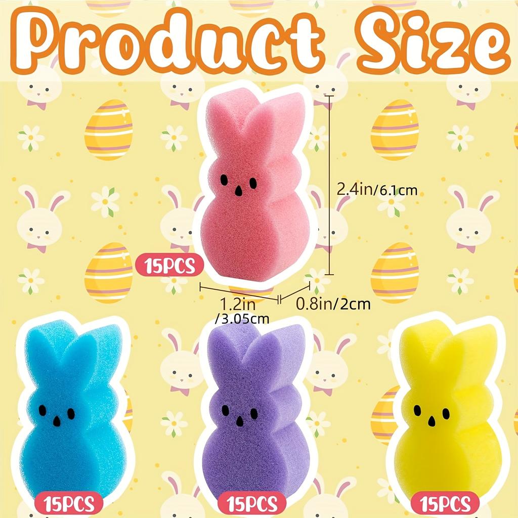 30/60 szt. wielokolorowych wypełniaczy do wazonów w kształcie króliczków wielkanocnych - ozdoba stołu w kształcie króliczków, idealna na polowania na pisanki i świąteczne spotkania