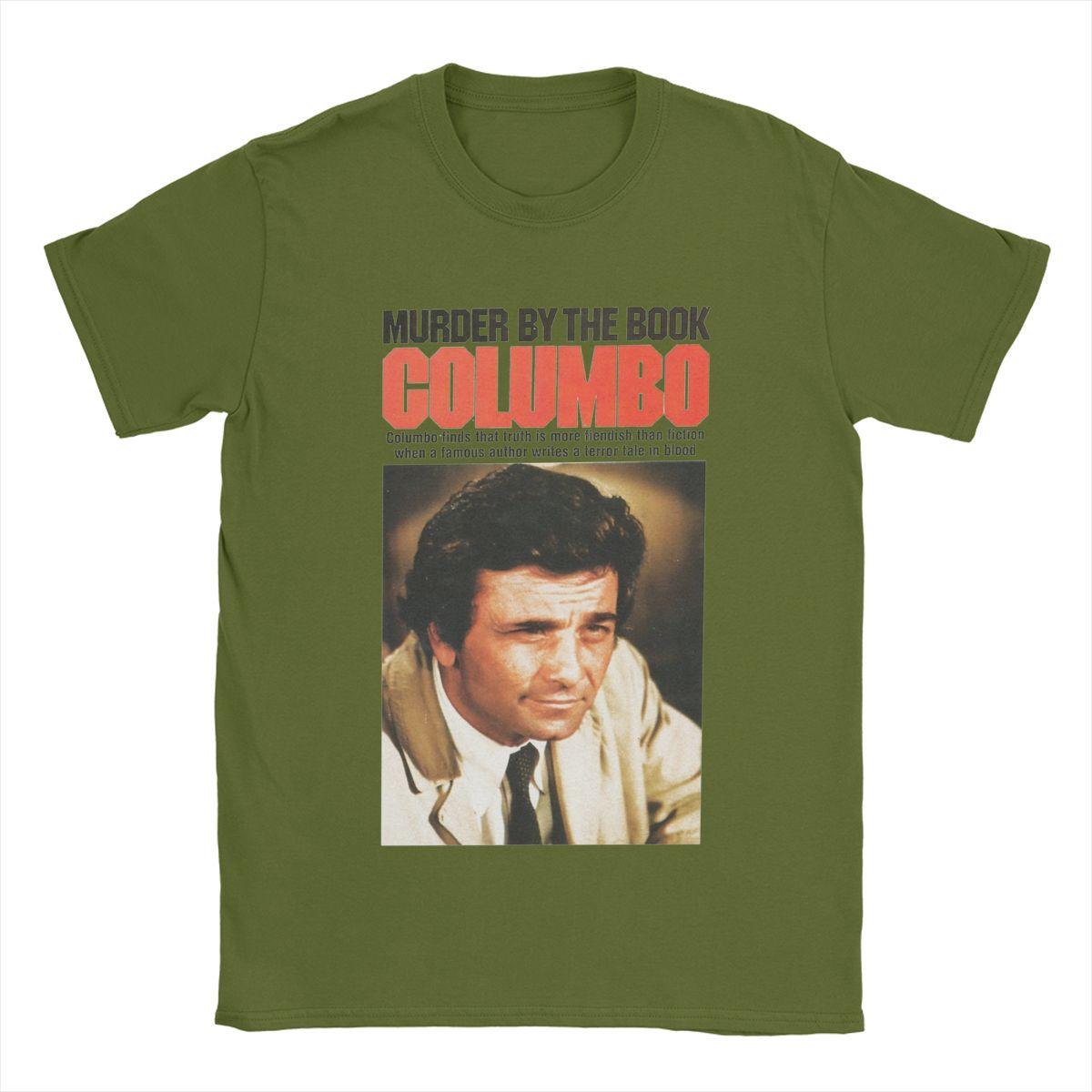 

Футболки Коломбо Мужские Хлопковые Повседневные Футболки С Круглым Вырезом Футболки С Коротким Рукавом Топы Уникальные S армия зеленый