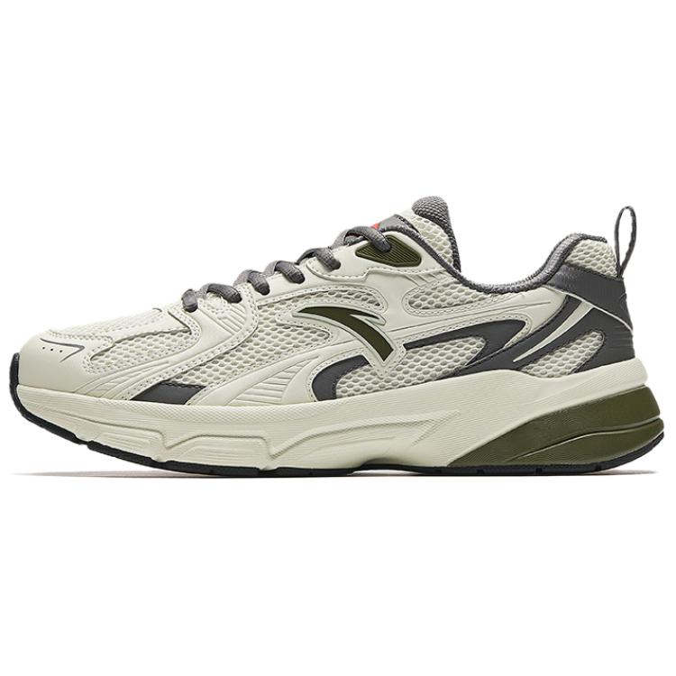 Anta Comfortable AT803 Breathable Lightweight Low-Top Casual Shoes Men sneaker Coarse-Linen-Gray Volcanic-Gray 912538822-5