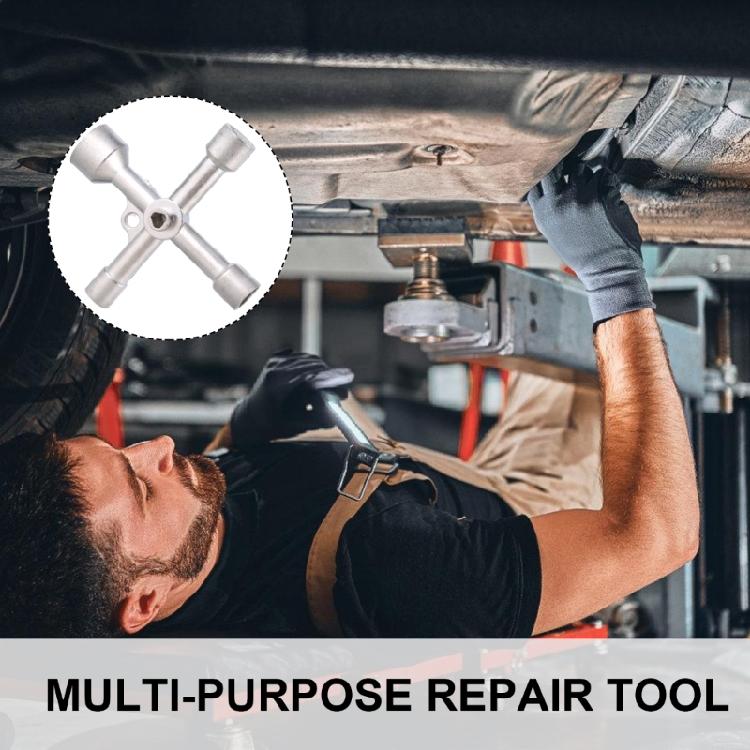 5 In 1 Multifunctional Crossing Key Wrench Portable Plumbing Spanner Triangles Train Electric Elevator Cabinet Key