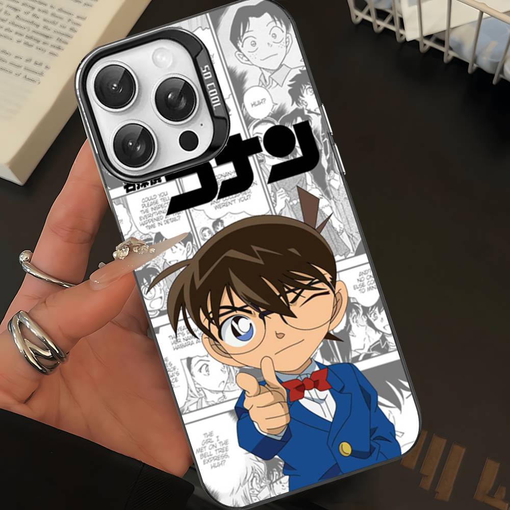 Japan D-Detective Conan Colorful Phone Case For IPhone 17 16 15 14 13 12 11 Pro Max Plus Matte Cover