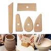 5PCS/set Wood Pottery Clay Tool Plasticine Sculpture Molding Carving Tools For Handmade Crafts For Ceramic & Art Crafting