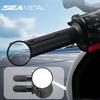 Motorcycle Handlebar Rearview Mirror Handlebar Extended Rear View Mirror Blind Spot Wide View Safety Adjustable Mirror