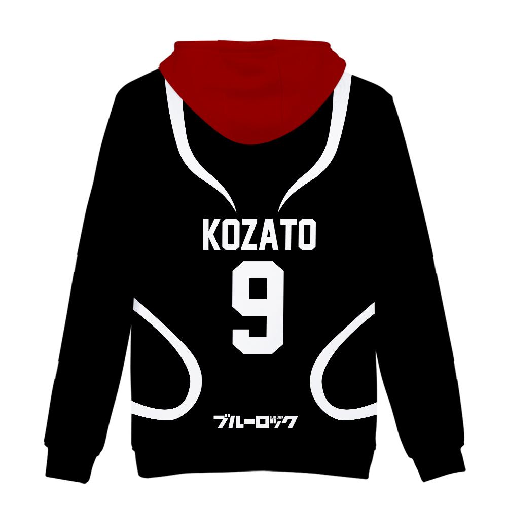 Felpe con cappuccio da uomo BLUE LOCK Stampa Anime Felpe Streetwear Pullover Largo Capi con cappuccio casual