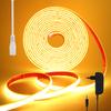 IP68 Wasserdichte COB LED Streifenlichter DC 12V Hohe Helligkeit 320 LEDs/m Flexibles Neonband mit EU/US/UK/AU Stecker für den Garten