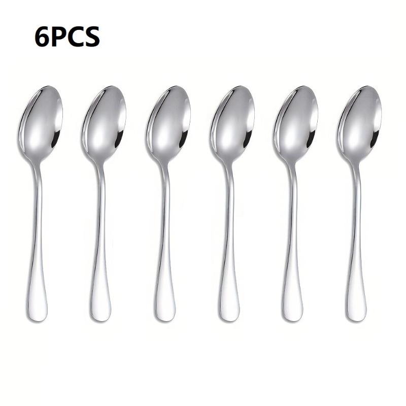 Set 12 Bucăți Linguriță și Furculiță din Oțel Inoxidabil Argintiu Auriu Set Veselă de Bucătărie și Casă Linguriță Grosă Grad Alimentar