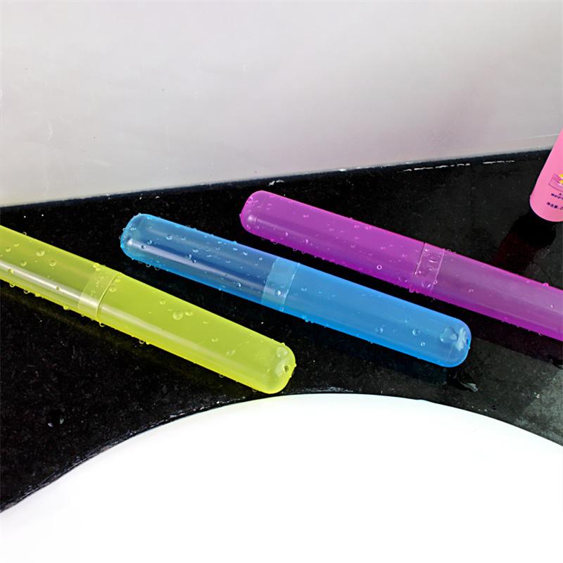 4 Colors Travel Portable Toothbrush Case Storage Holder Outdoor Travel Hiking Camping Toothrush Cap Case Box for Family