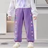 Plus Size Girls' Winter Fleece-Lined Loose Sports Pants