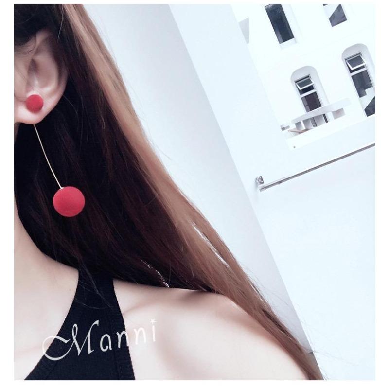 Women'S Temperament Ball Double-Sided Long Hanging Earrings, Elegant And Dynamic To Decorate The Face Shape, Fashionable And Versatile Earrings