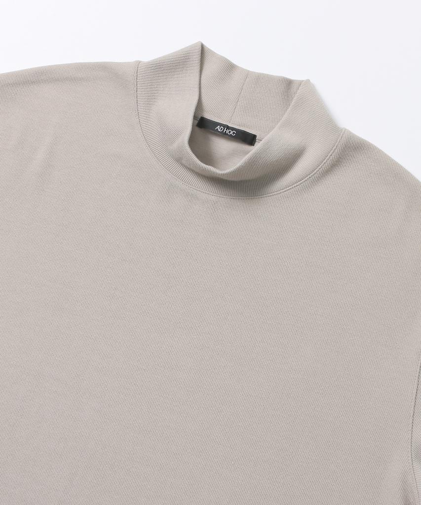 ADHOC Men'S Basic Mock Neck T-Shirt (Beige) (Hb9Lt08)