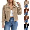 Casual Dames Open Voorkant Lange Mouwen Kleur Cropped Jas voor Dagelijks Gebruik